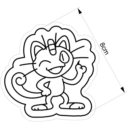 Vykrajovač na sušienky Pokemon Meowth 1 8 cm