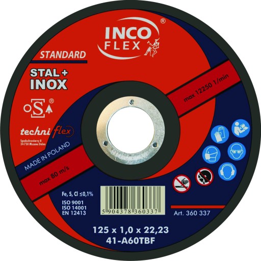 ŠTITNÉ KOTOUČE NA REZANIE KOVOV INOX OCELE 125x1