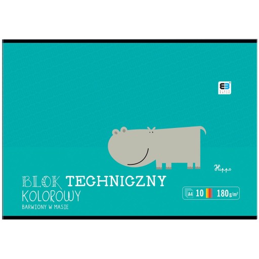 Technický blok A4 10k 180 g farebné listy BEBE
