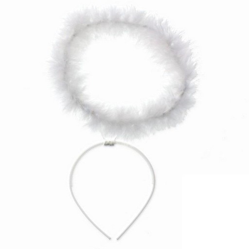 Anjelská čelenka, WHITE HALO, vyrobená z anjelského chmýří