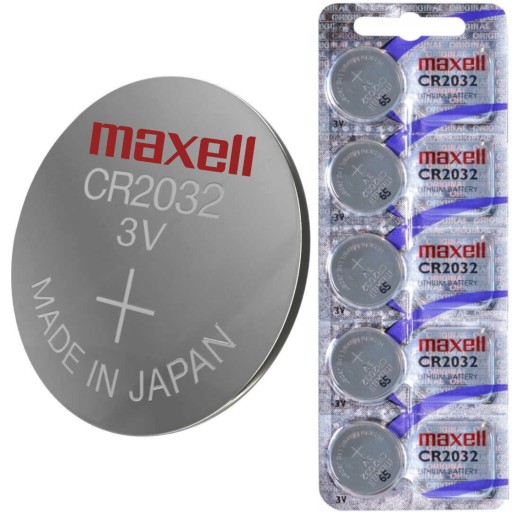 CR2032 3V Maxell gombíková lítiová batéria 5 ks Diaľkové ovládanie hodín Original x5
