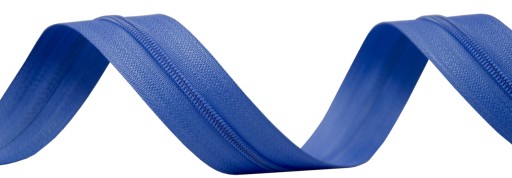 Páska na zips 3mm MODRÁ 20 zipsov 10m