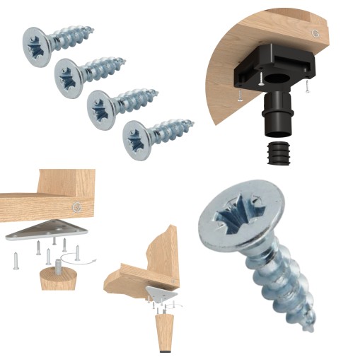 3,5 X 20 MM tvrdené kužeľové skrutky do dreva