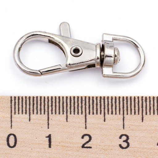 Karabína - Lobster Swivel Iron 37x14x7mm 10 ks