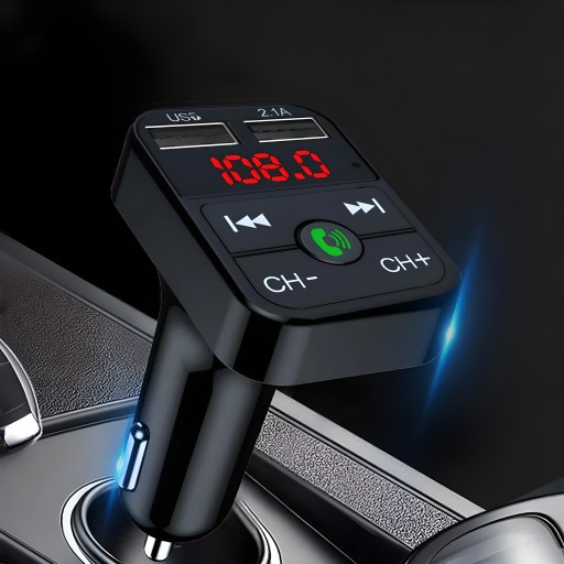 FM BLUETOOTH VYSIELAČ NABÍJAČKA MP3 2xUSB SD LCD
