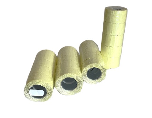 Jednoradová etiketovacia páska 26x12 mm biela (600 etikiet) - 5 kusov