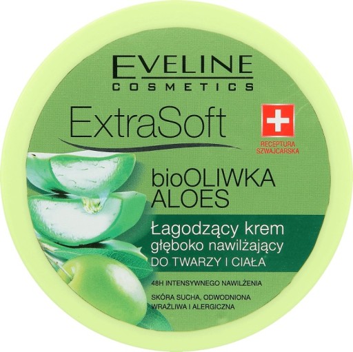 Eveline Hydratačný krém s Aloe Extra Soft 0 SPF na deň a noc 200 ml