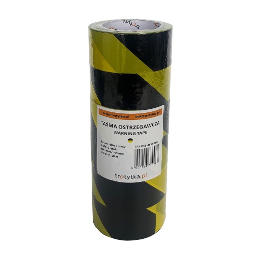 Výstražná páska - BEZ LEPIDLA, 48 mm x 50 m, 1 kus, žltá/čierna