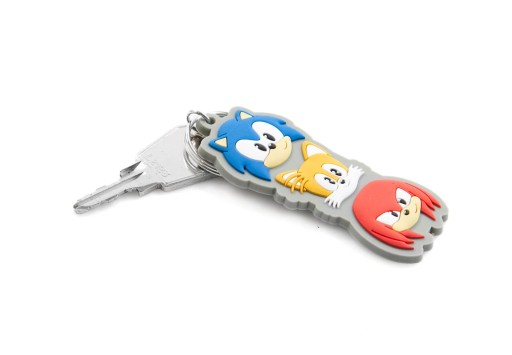 Gumový prívesok na kľúče Sonic The Hedgehog Trio Stack pre deti