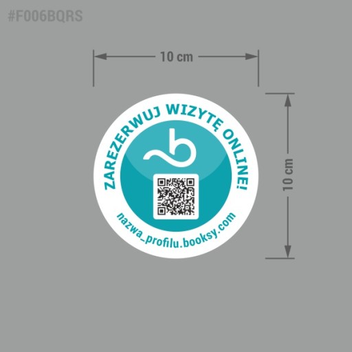 QR nálepka Booksy 10x10