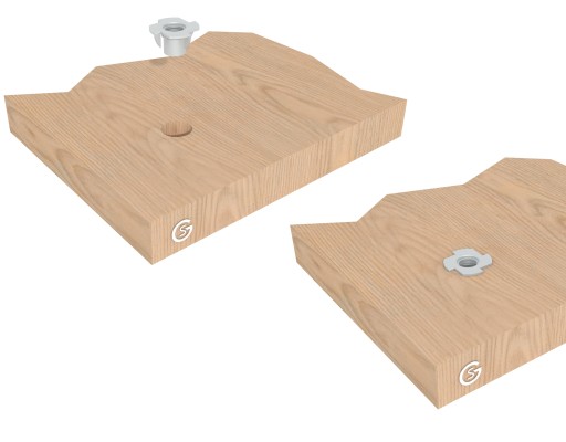 100x Matica s pazúrikom M6 x 9 mm, Kotva do dreva z ocele