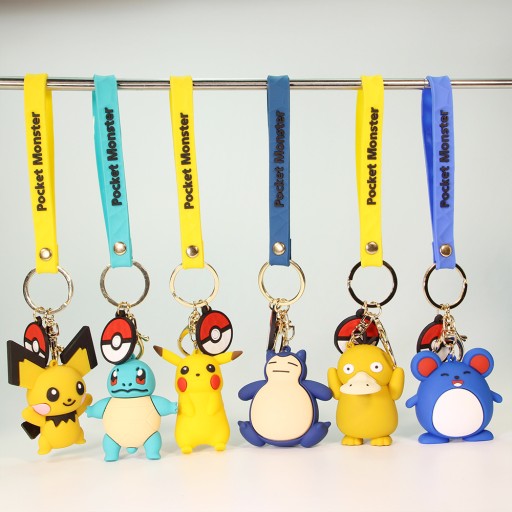 Silikónová kľúčenka zo série Pokemon Go Squirtle Keychain prívesok
