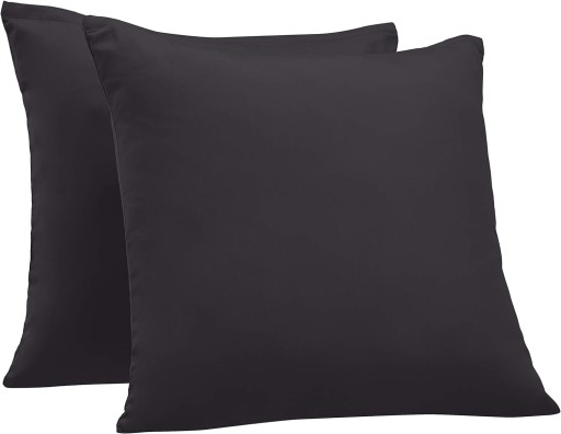 2x Bavlnená obliečka na vankúš COTTON 80x80 cm Čierna