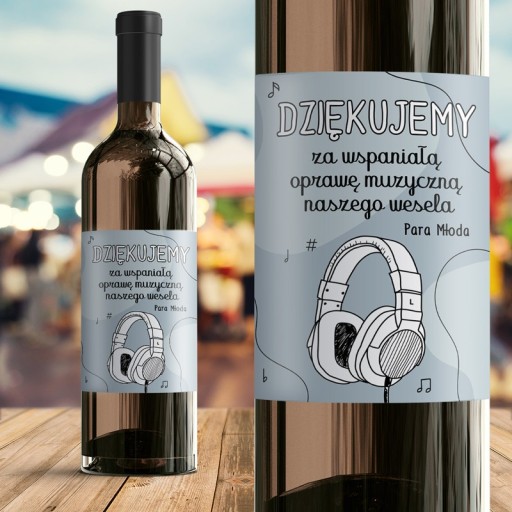 Wine LABEL ďakujeme DJ ŚLUB