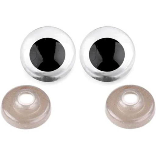 OČI bezpečný DIY biely VEĽKÝ maskot 30 mm