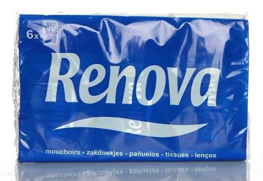 Neparfumované vreckovky Renova, 3 vrstvy