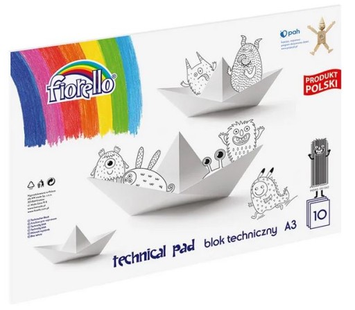 Technický blok A3/10 biely
