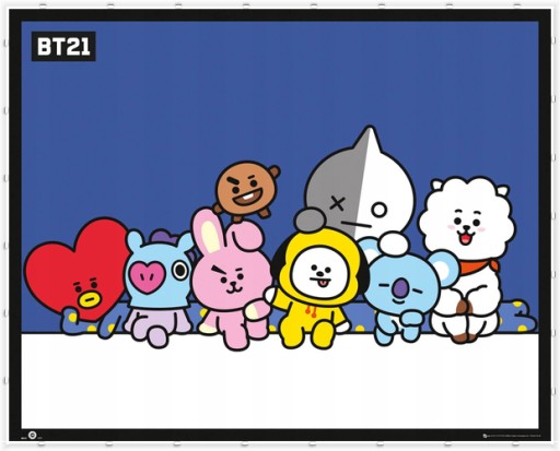 Originálny nástenný plagát BT21 hrdinovia 50x40cm