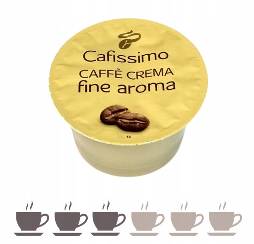 TCHIBO CAFISSIMO kávové Kapsule Caffe Crema Mierna Jemná Aroma 10 ks