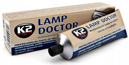 K2 LAMP DOCTOR Efektívna leštiaca pasta na LEŠTENIE SVETLOMETOV
