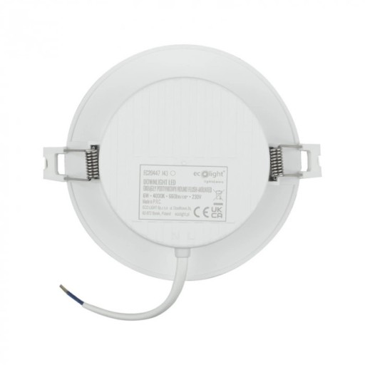 LED svietidlo zapustené zapustené okrúhle kruhové očko 6W 4000K neutrálne