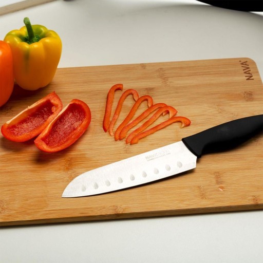 JAPONSKÝ KUCHYNSKÝ NÔŽ SANTOKU OSTRÝ OCEL ACER 30 CM NA SEKANIE