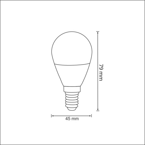 LED ŽIAROVKA E14 G45 3W TEPLÁ GUĽA BIELA 3000K
