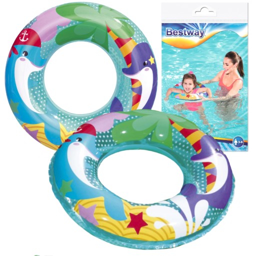 Nafukovací kruh na plávanie pre deti Delfín 51 cm Bestway +3 roky