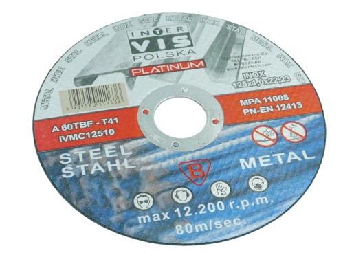 INOX KOTÚČ NA KOVOVÉ REZNÉ KOTOUČE 125 x 1,0 mm