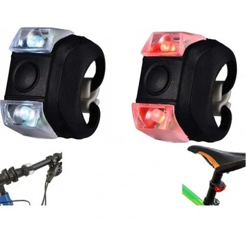 Silikónové svetlá na bicykel predné a zadné SET LAMP
