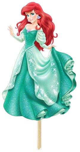 TOPPERS TOPPER CAKE TOPPER CUPETS DEKORÁCIA DISNEY PRINCESS ARIEL 9 ks