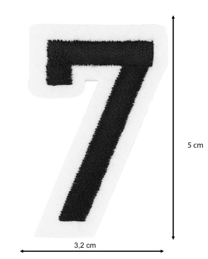 TERMO nažehľovačka ČÍSLO CYFRA 7 čierna