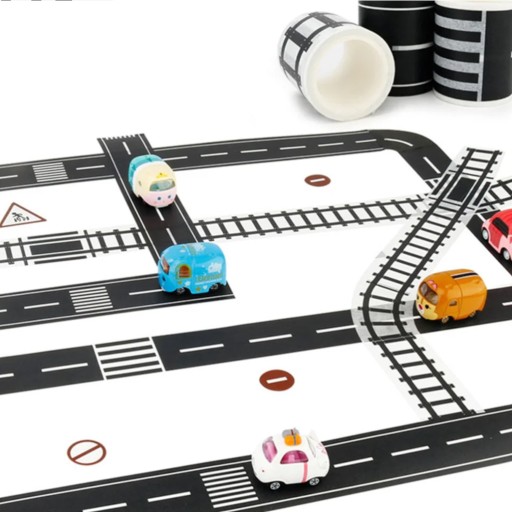 CESTNÁ PÁSKA PRE DETI SAMOLEPIACA STREET TRACKS NÁLEPKA ULIČNÉ NÁLEPKY