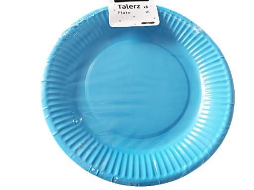 Jednorazové MODRÉ papierové TANIERE 18 cm