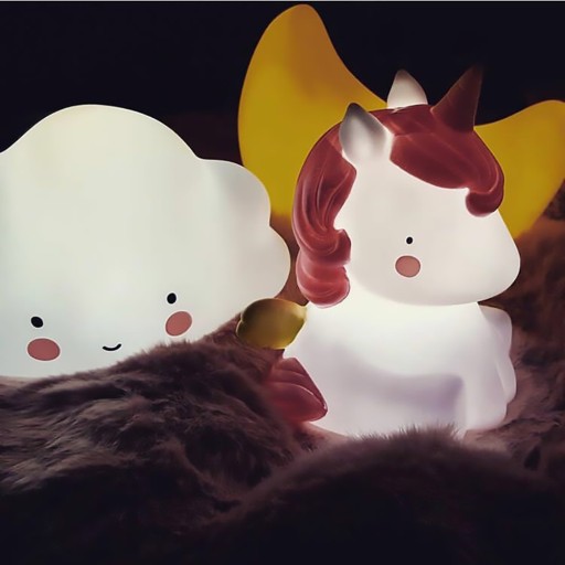 NOČNÁ LAMPA PRE DETI PEVNÁ LAMPA JEDNOROŽEC