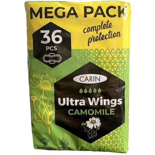 Hygienické vložky CARIN Ultra wings, 36 kusov