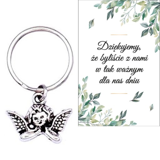 ĎAKUJEME HOSTOM DARČEK SVADOBNÝ ANJEL KĽÚČOVKA SPOMIENKY