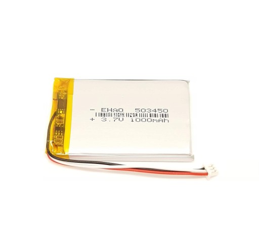 Batéria pre GPS NAVIGÁCIU 1000mAh 3,7V JST 3pólová