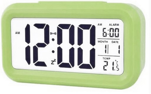 HODINY ALARM TEPLOMER DIGITÁLNY LED DISPLEJ ELEKTRONICKÝ 12/24H