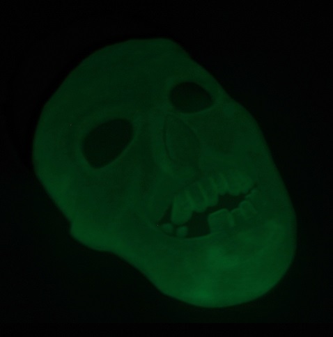 maska piráta lebky, BONEBODY, GLOWS FLUO