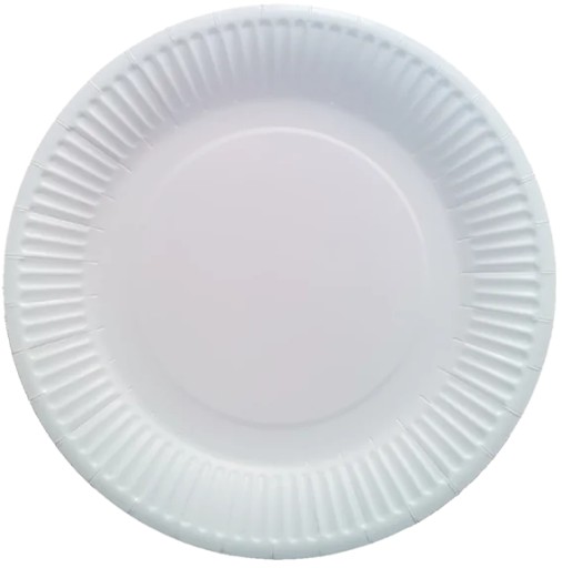 Biele jednorazové papierové taniere 23 cm 100 ks