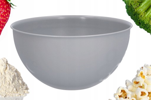 KUCHYŇSKÁ MISKA plast sivá 6l veľká okrúhla priemer 28cm ohybná