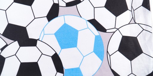 Obliečka na vankúšik 40x60 cm pre dieťa s futbalovými loptičkami