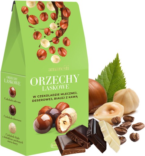 LIESKOVÉ ORIEŠKY V ČOKOLÁDOVEJ ZMESI AMARESTI 80G