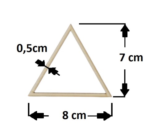 Trojuholníkové obruče 8 cm / 3 ks Lapač snov Scrapki