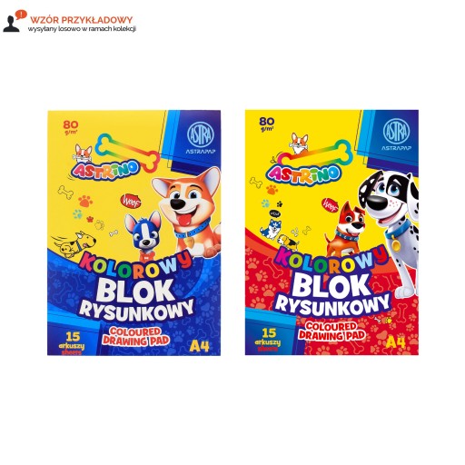 Podložka na kreslenie A4/15 farebná 80g Astra 106021012