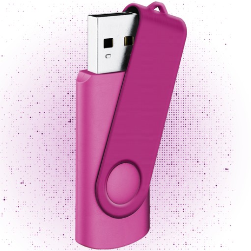 PENDRIVE MEMORY 2 GB USB TWISTER MEMORY MEDIA 2.0 – FIALOVÁ
