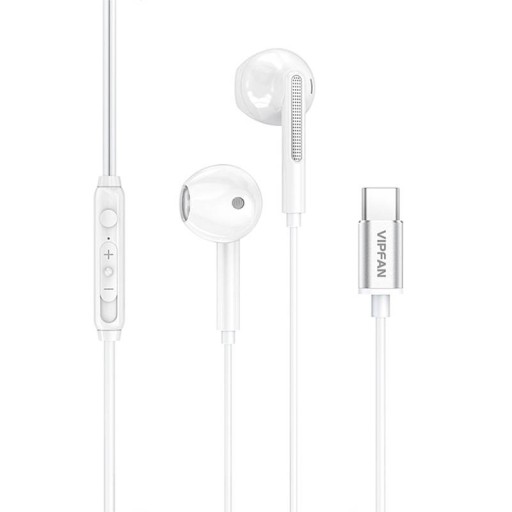 Pohodlné káblové slúchadlá do uší Vipfan M11 USB Type-C kábel Ľahký