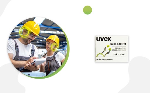 Zátkové chrániče sluchu uvex xact-fit 1 pár