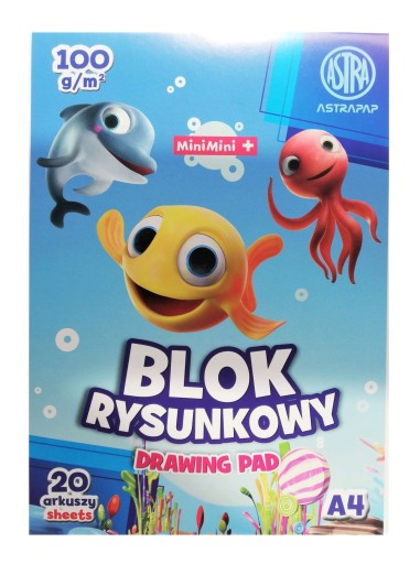 BLOK BIELY A4 20 LISTOV PUPPY & UNICORN 100G